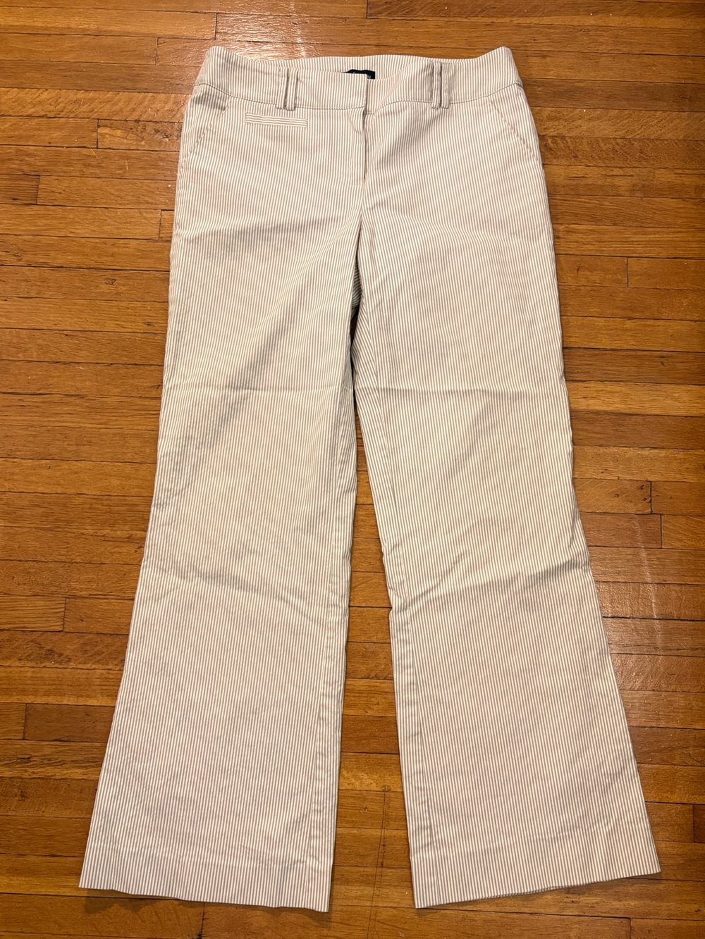 le chateau Cream Pinstripe Pants